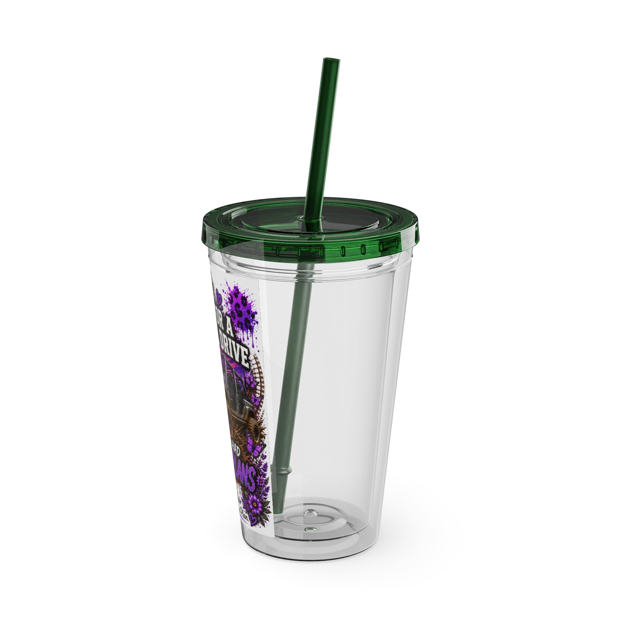 "I Left for a Peaceful Drive, The Mud Had Other Plans" Off‑Road Jeep Travel Cup — 16oz Tumbler with Straw