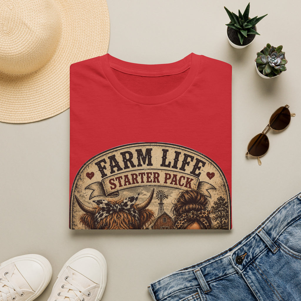 Farm Life Highland Cow Unisex Softstyle T-Shirt