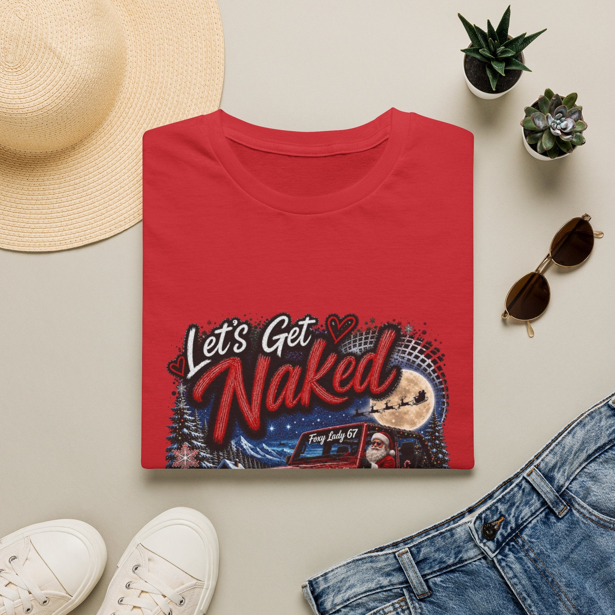 Let's Get Naked Jeep T-Shirt — Funny Off-Road Camping Tee