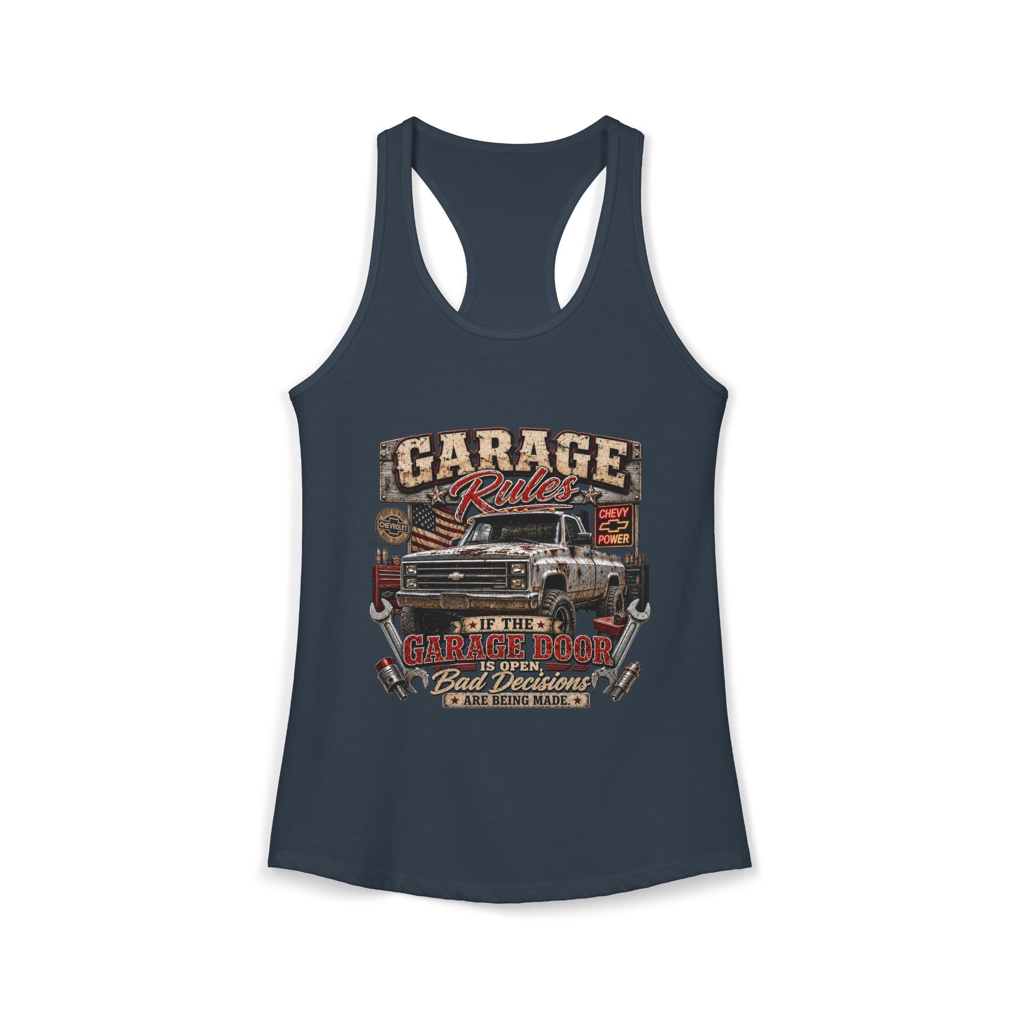 Garage Rules Ideal Racerback Tank