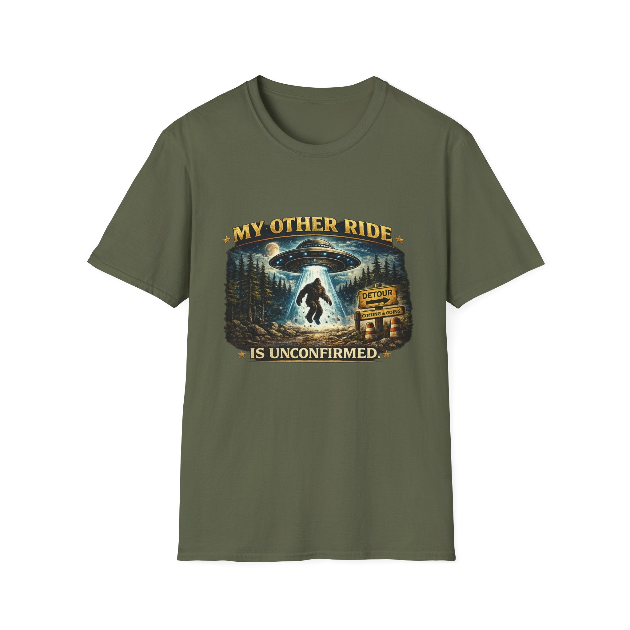Bigfoot UFO T-Shirt — "My Other Ride" Vintage Alien Abduction Design
