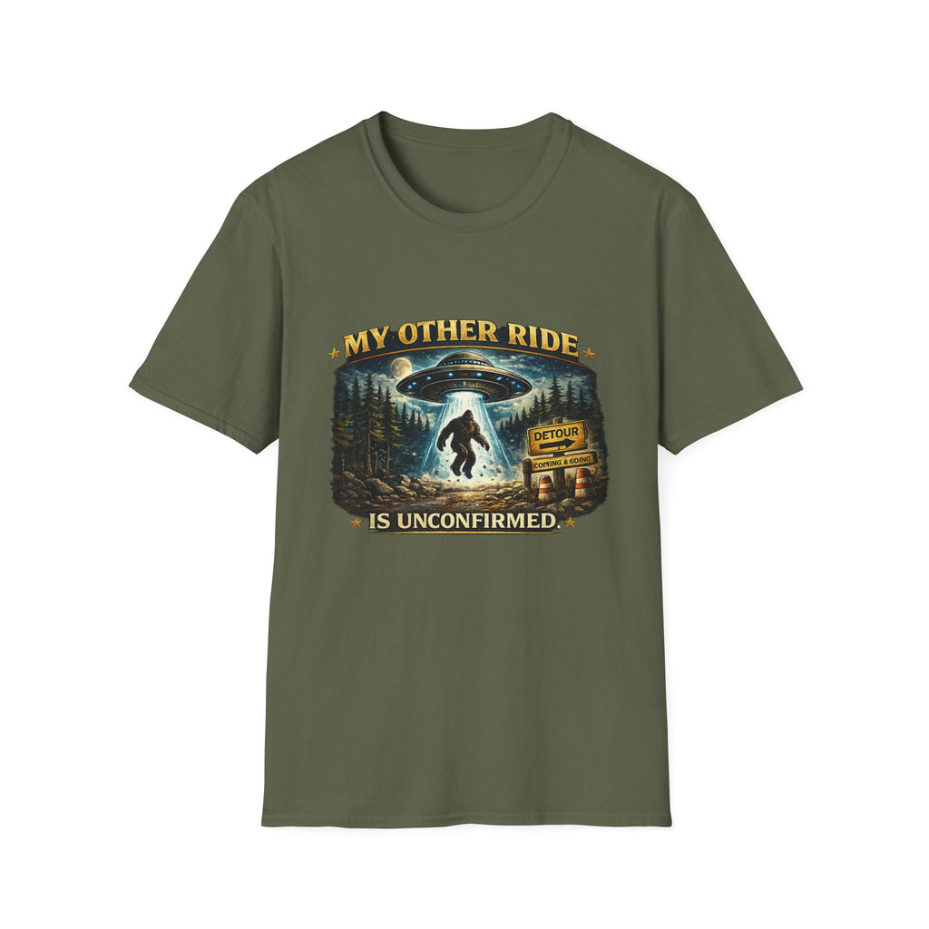 UFO Tee — "My Other Ride is Unconfirmed" Alien Abduction T-Shirt
