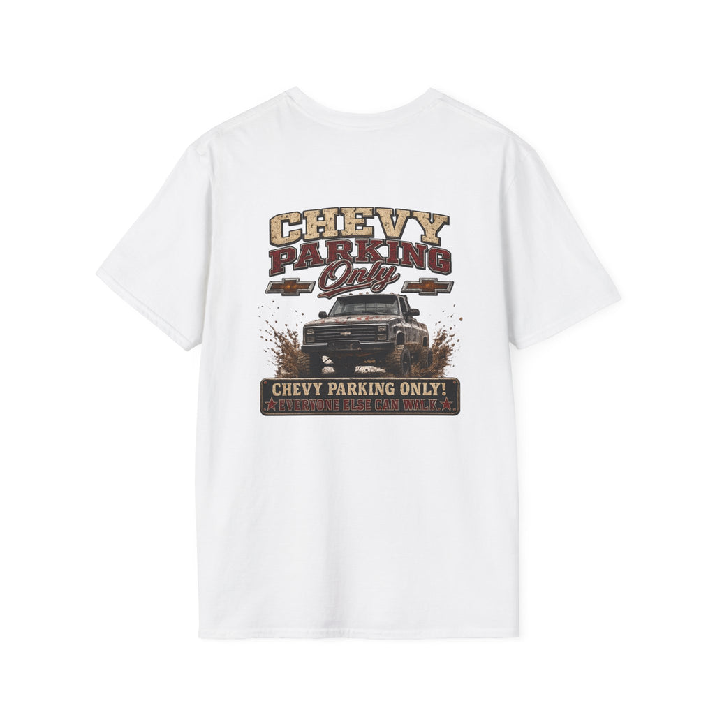 Chevy Parking Only Everyone Else Can Walk - K30 Legacy Edition Badge T-Shirt — 'K30 Legacy Edition 001' Chest Logo