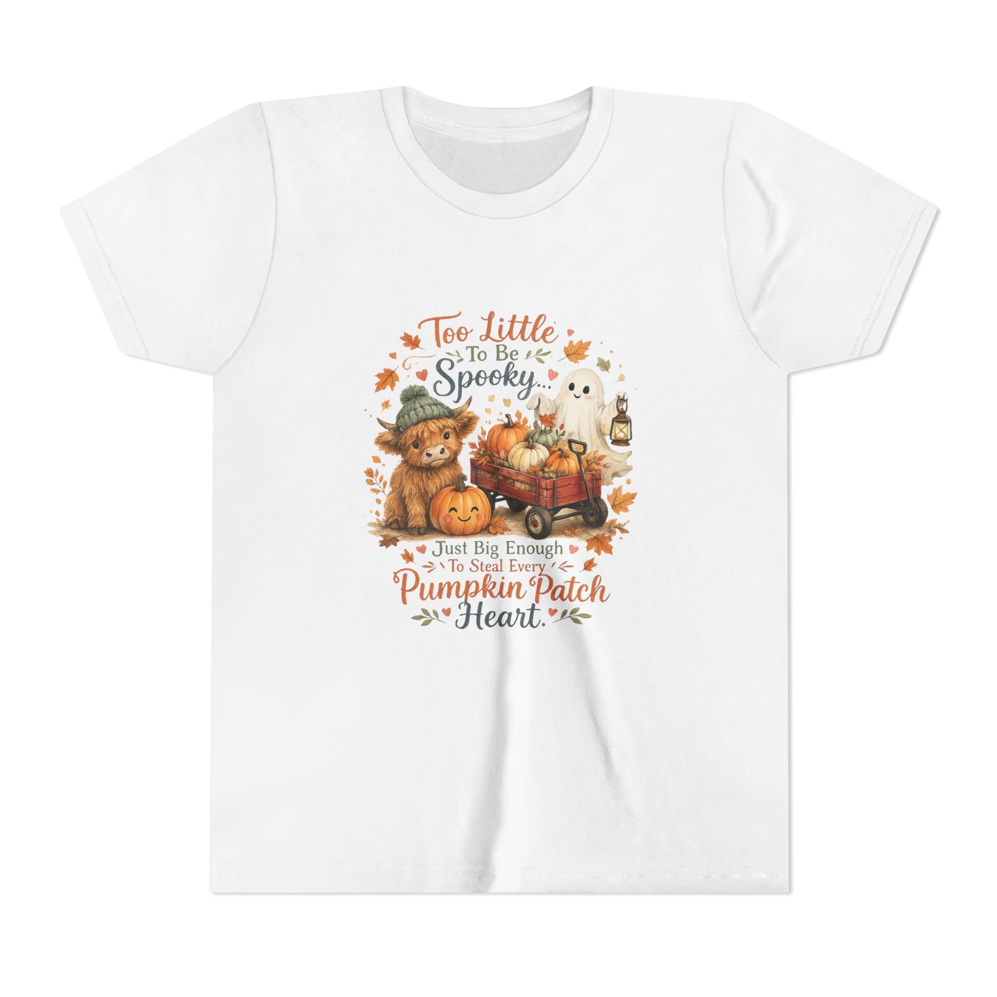 'Too Little to be Spooky, Just Big Enough to Have a Pumpkin Patch Heart' Halloween Fall Kids Shirt — Youth Tee