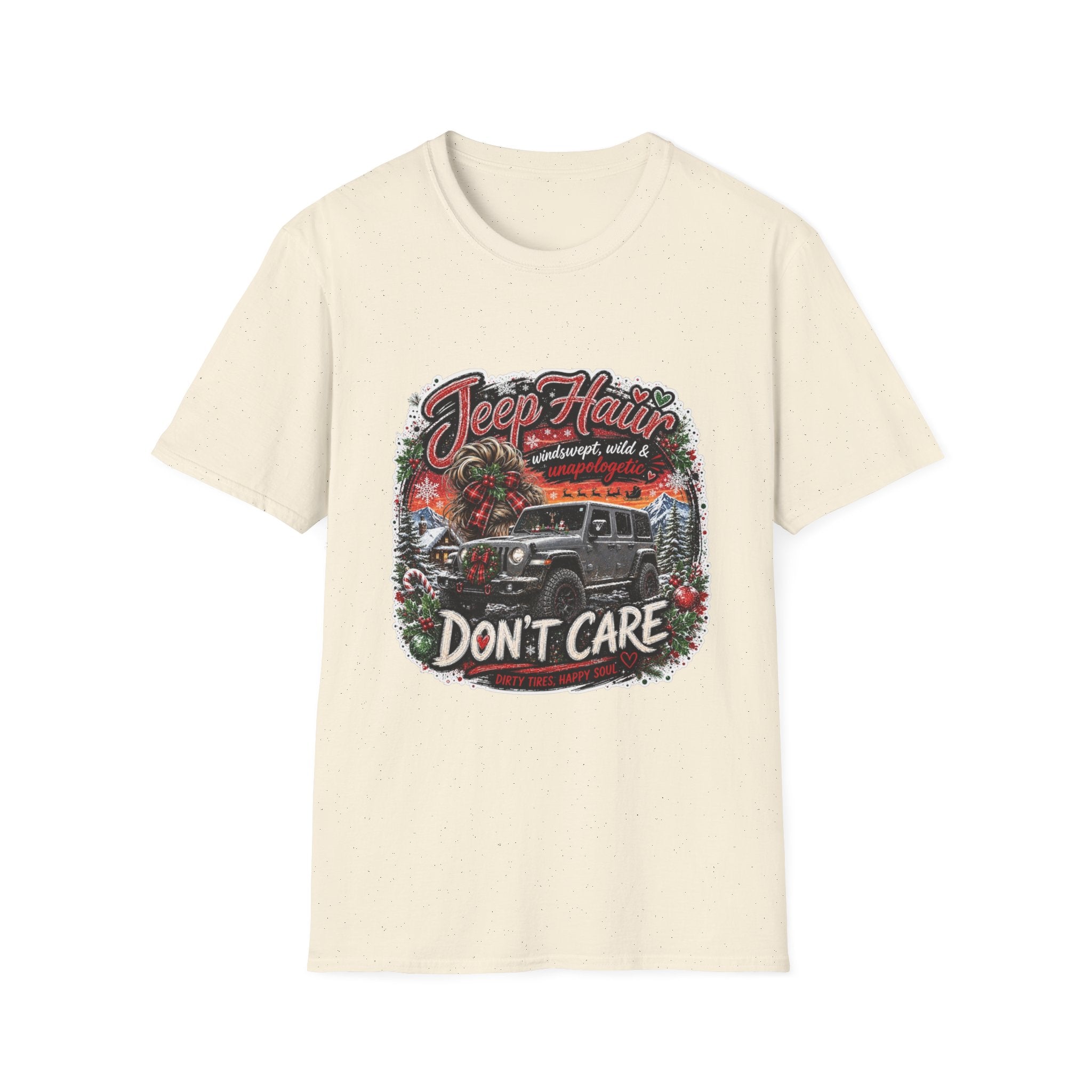 Jeep Hair Don’t Care T‑Shirt — Vintage Off‑Road Adventure Graphic Tee