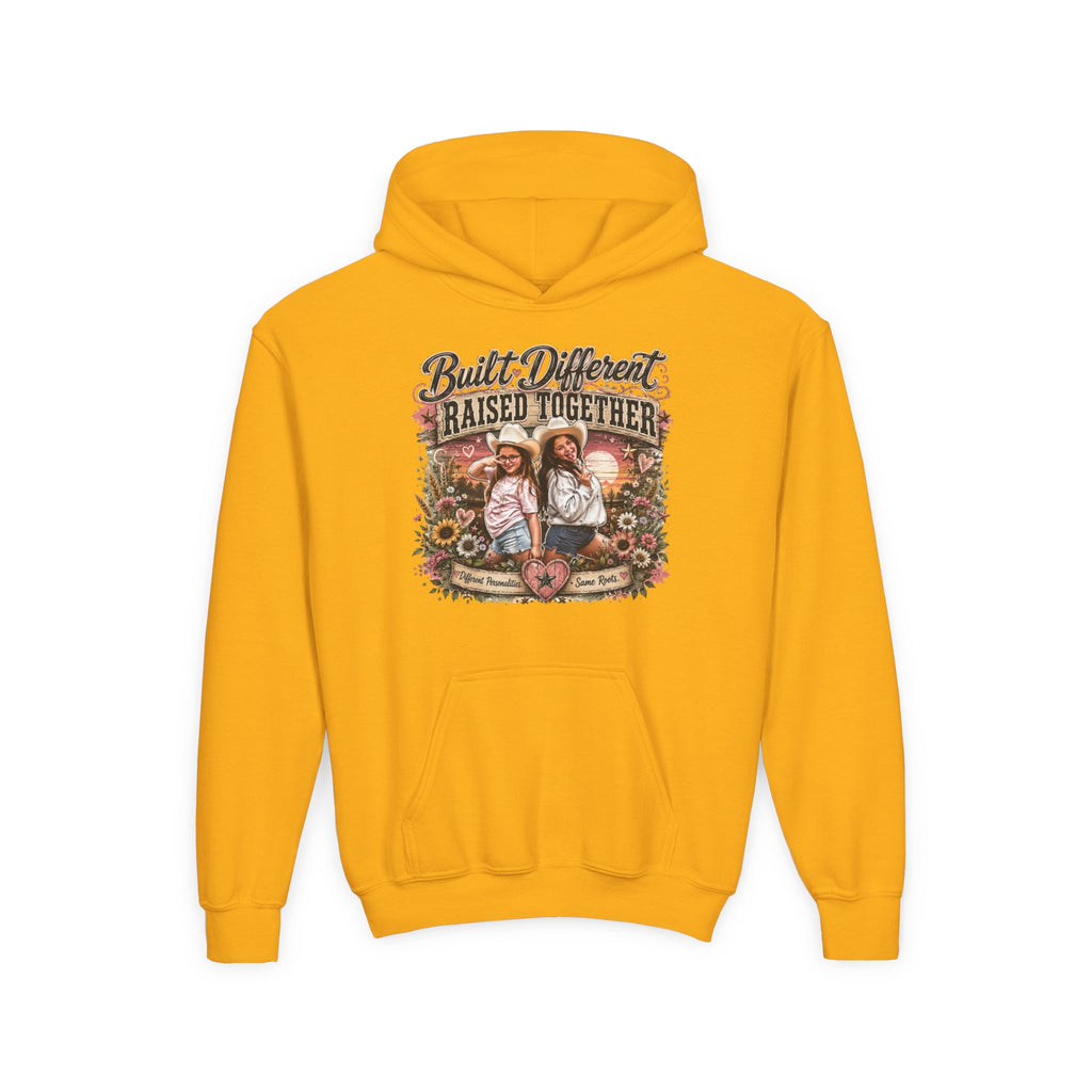 Built Different Raised Together Youth Heavy Blend Hooded Sweatshirt