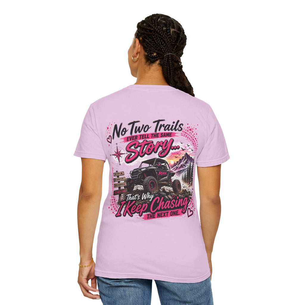 Off-Road Adventure T-Shirt — "No Two Trails Ever Tell the Same Story" Graphic Tee
