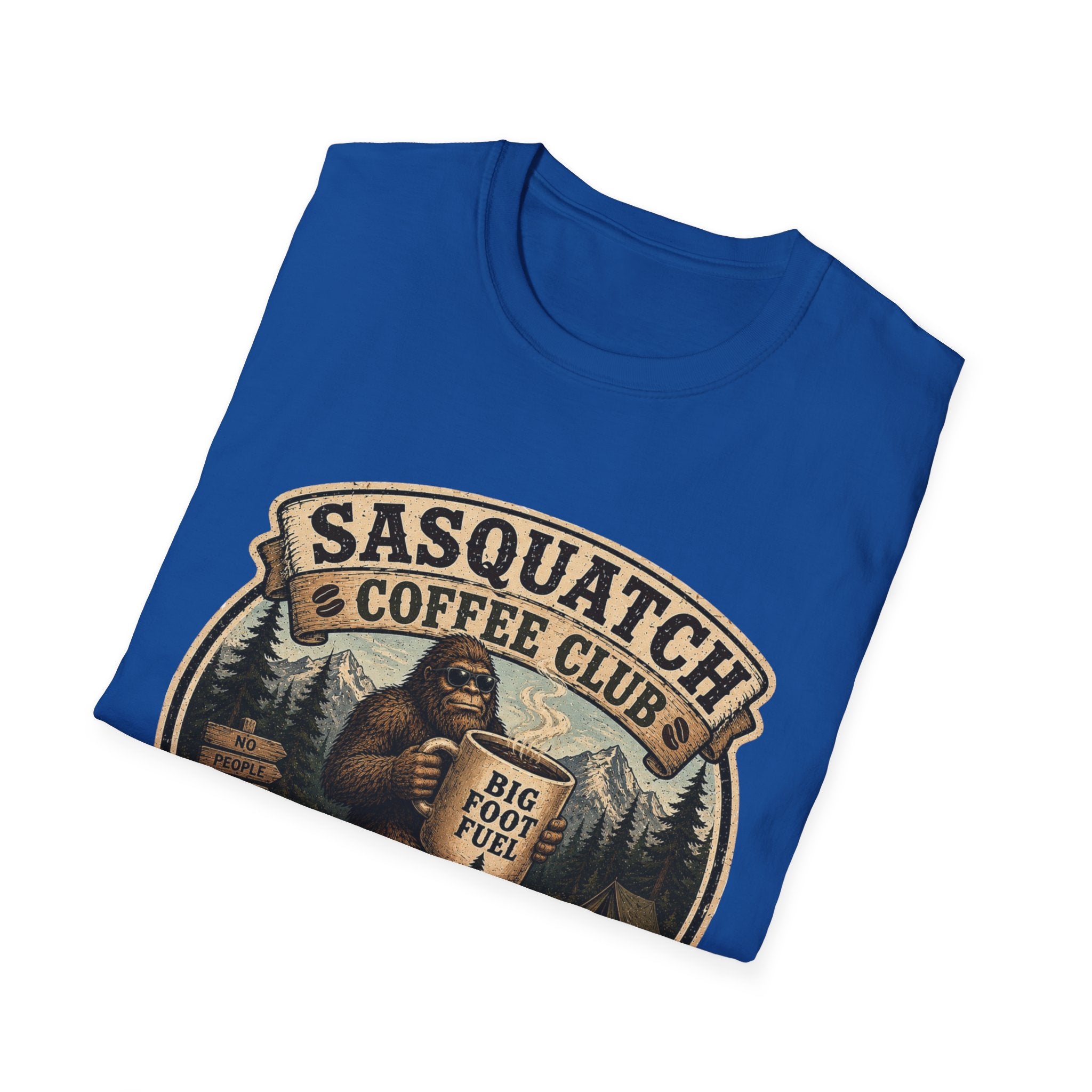Sasquatch Coffee Club T-Shirt — "Running on Caffeine and Bad Decisions"