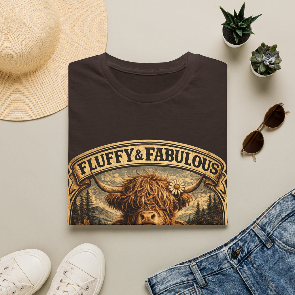 Fluffy & Fabulous Highland Cow Unisex Softstyle T-Shirt
