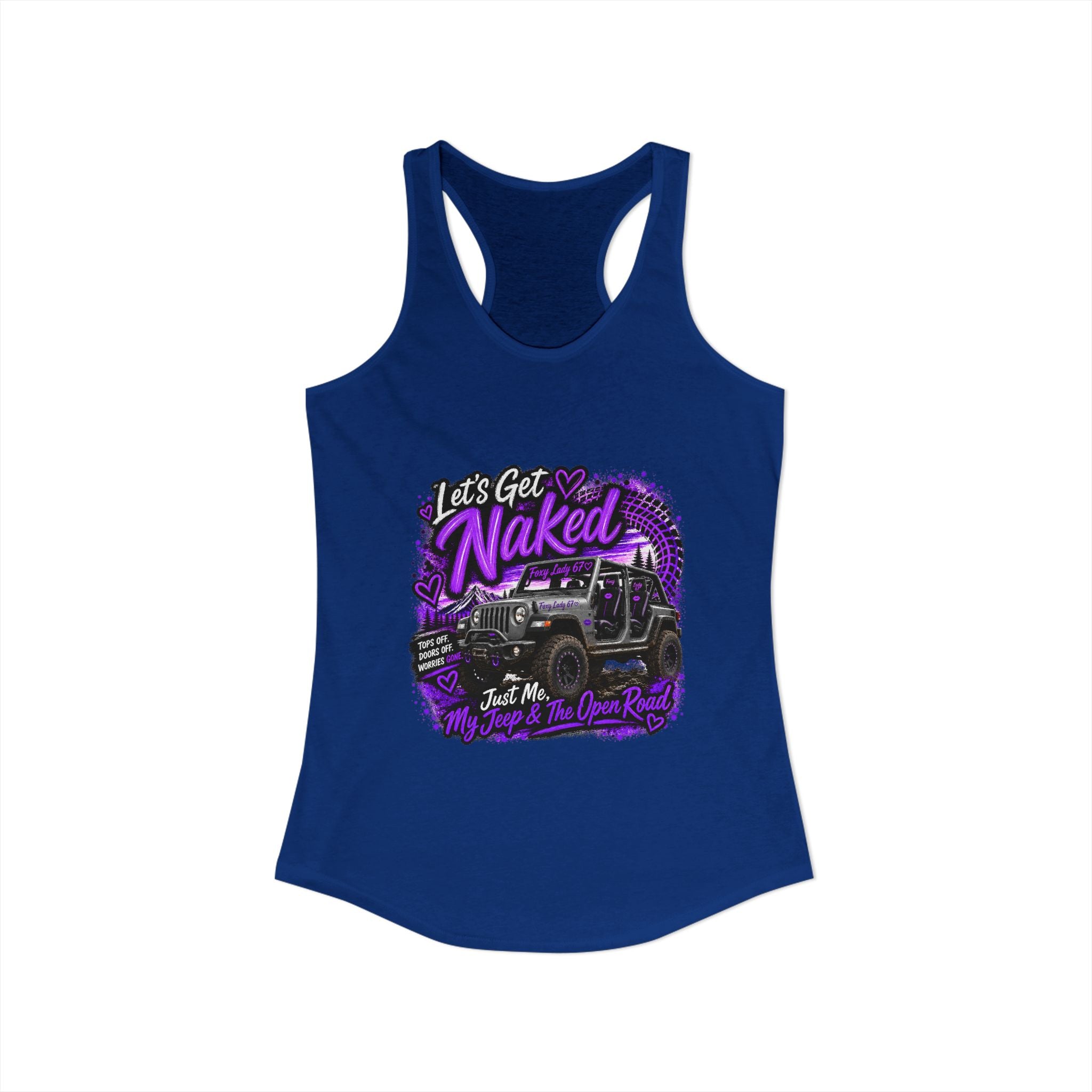 Let's Get Naked Jeep - Women's Ideal Racerback Tank