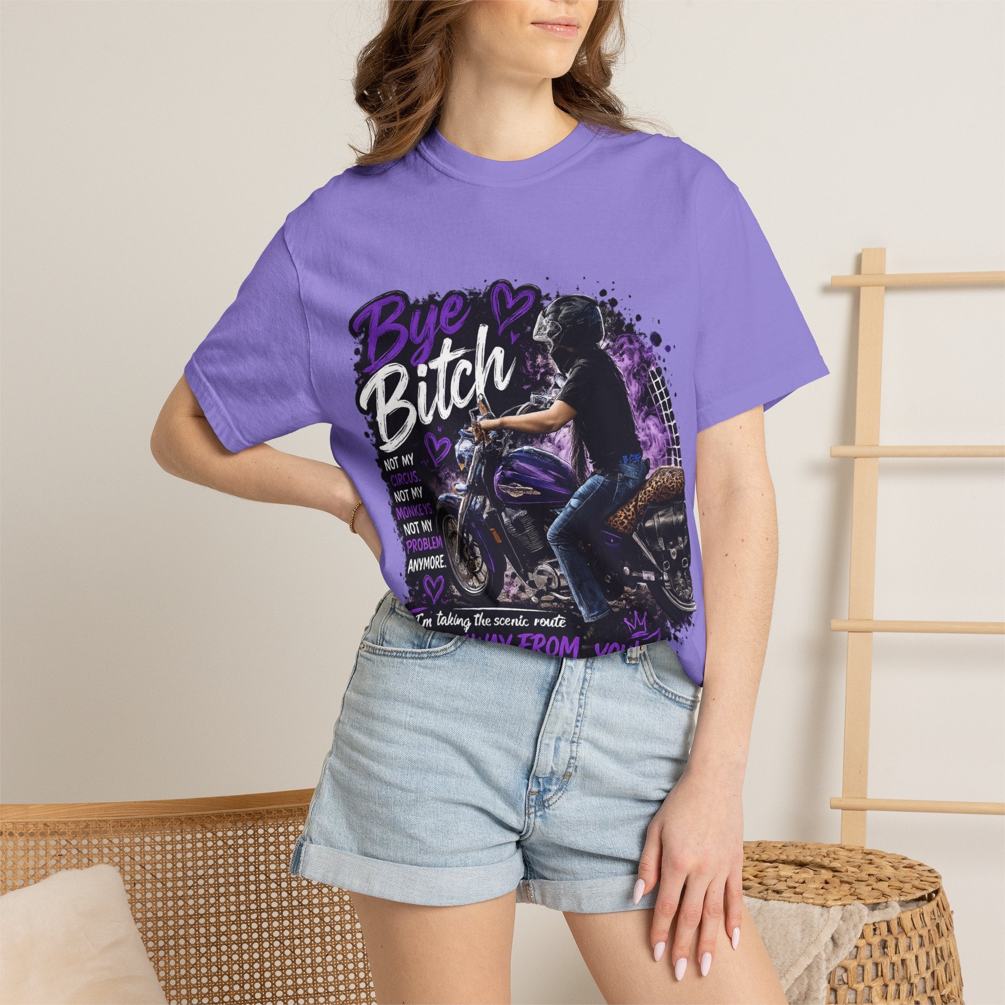 Bye Bitch Motorcycle T-Shirt — Women's Rider Graphic Tee