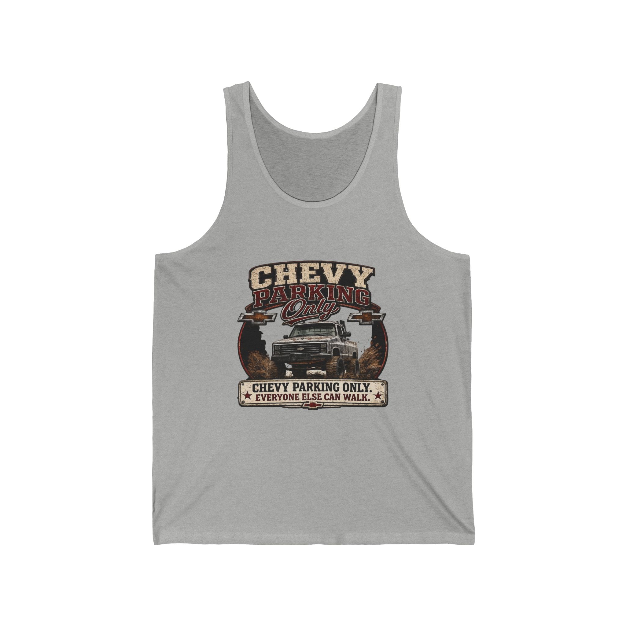 "Chevy Parking Only" Vintage Muscle Car Tank Top - Chevy Classic Truck Tank