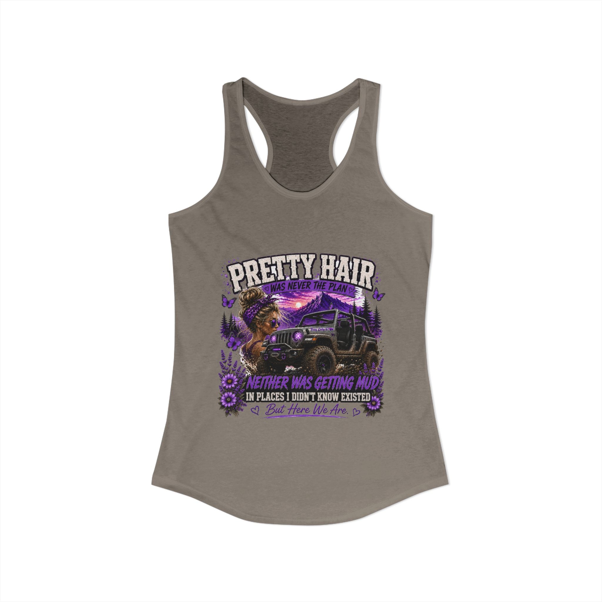 Pretty Hair Jeep Women's Ideal Racerback Tank