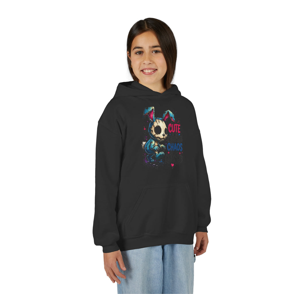 Cute on the Outside Choas on the Inside Youth Heavy Blend Hooded Sweatshirt