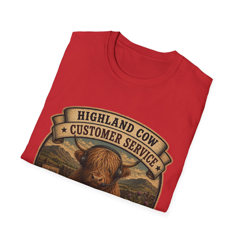 Highland Cow Customer Service Unisex Softstyle T-Shirt