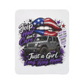 Jeep Girl Sherpa Blanket - "Jeep Hair Don't Care" Patriotic Off-Road Throw
