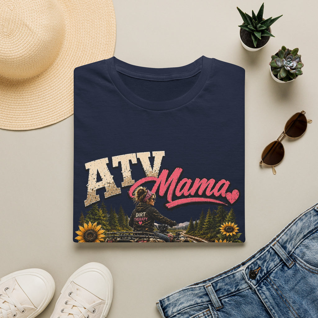 ATV Mama T-Shirt — Messy Hair, Muddy Boots Graphic Tee for Moms