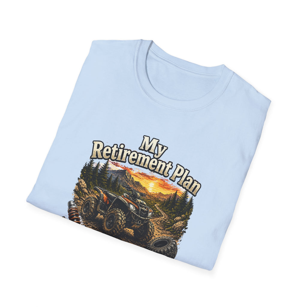 “My Retirement Plan: Ride Until I Can’t, Then Die With A Smile” Motorcycle Sunset Tee — T-Shirt