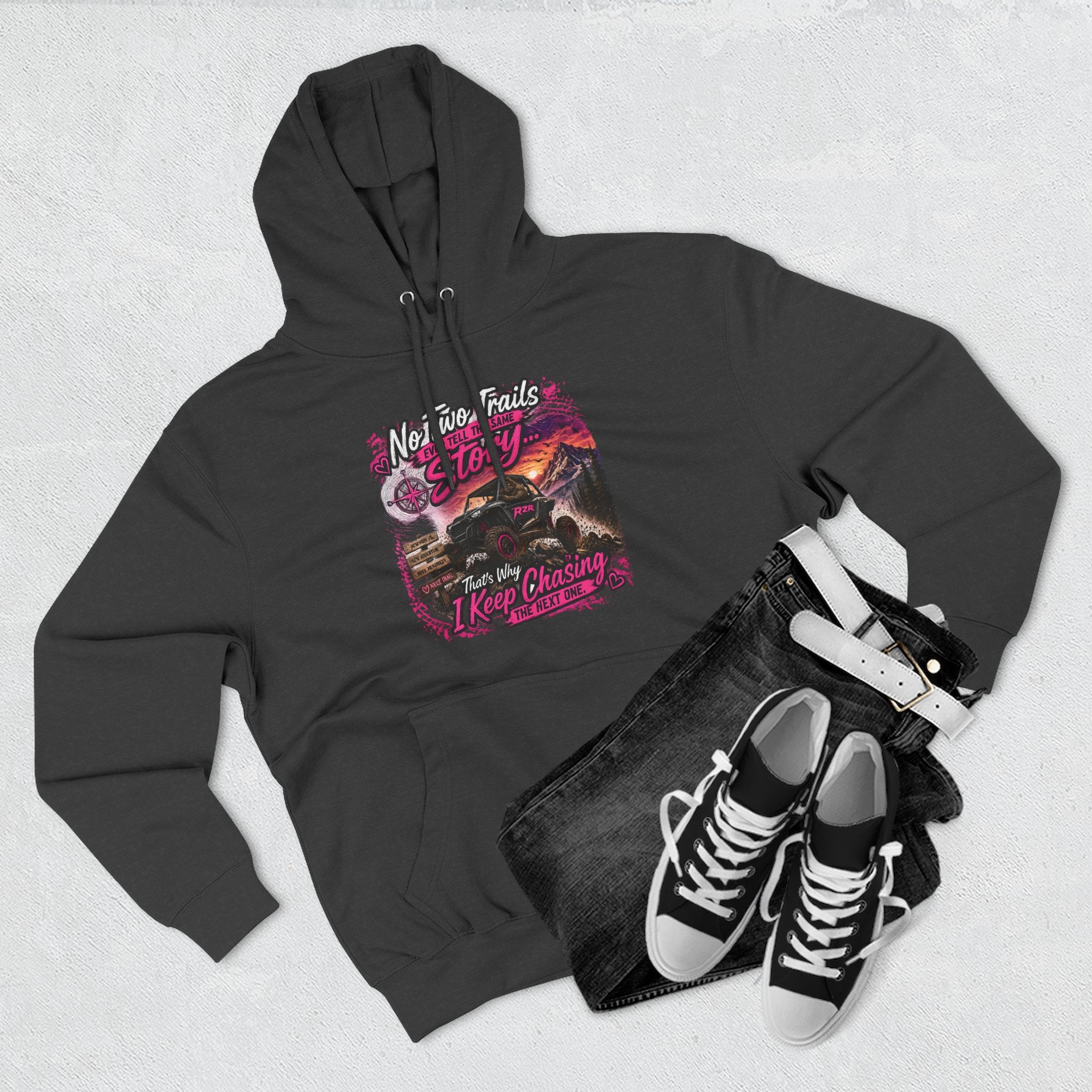 Vintage Desert Motorcycle Hoodie — "Nobody Rides Solo" Retro Biker Graphic
