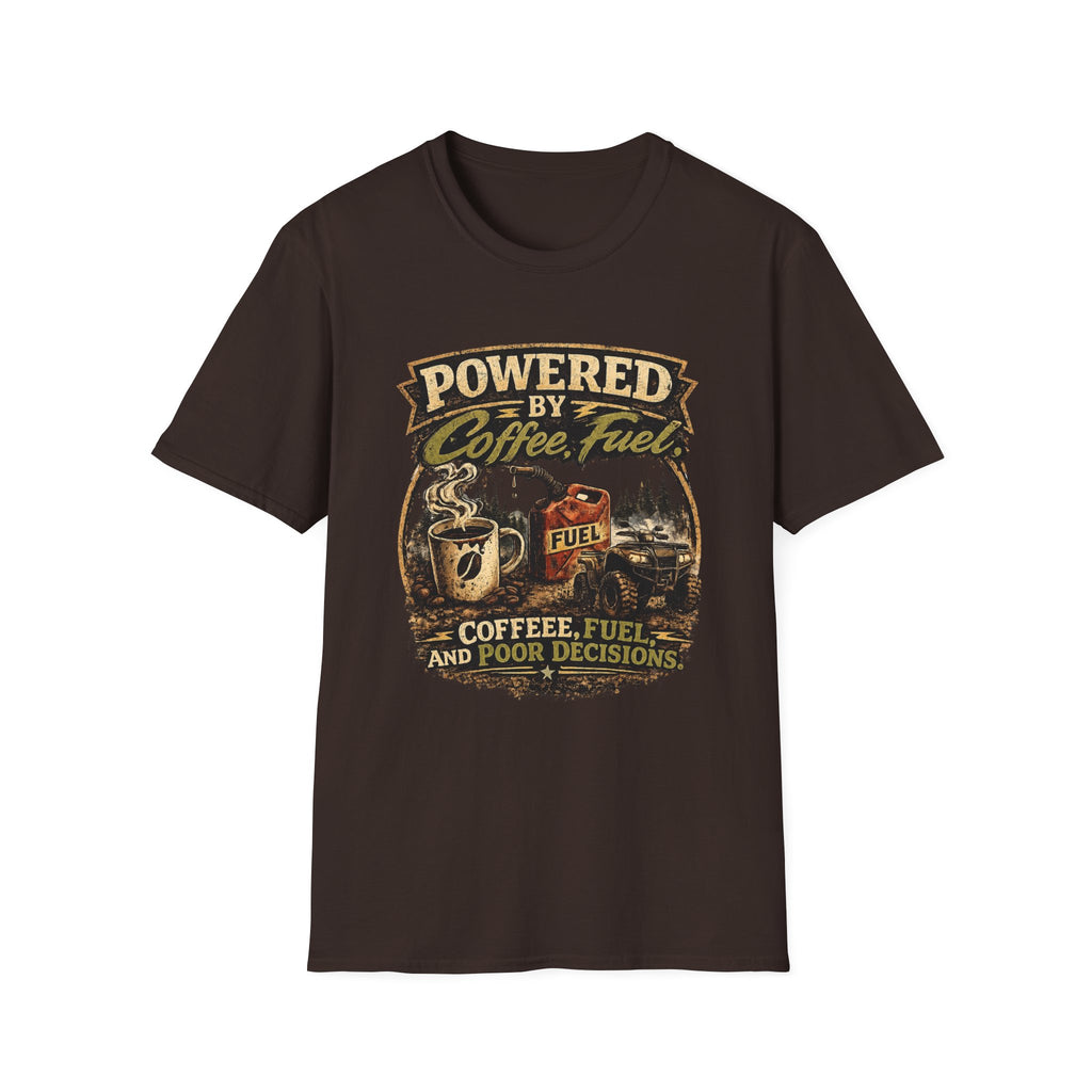 Powered by Coffee Fuel T-Shirt — Funny Coffee Lover Tee