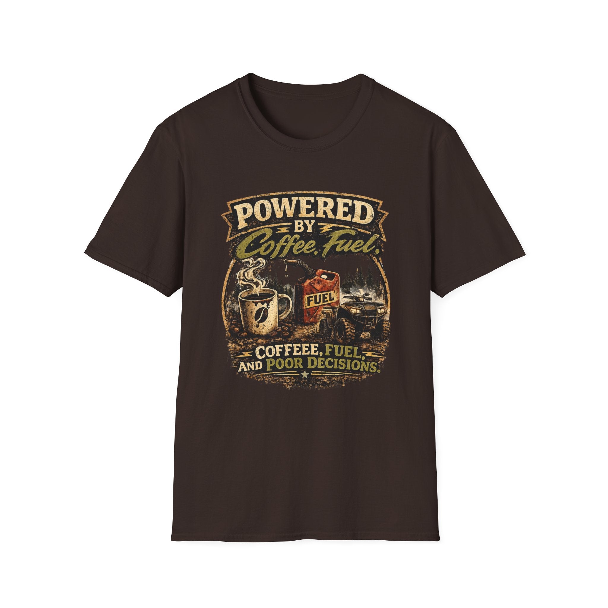 Powered by Coffee Fuel T-Shirt — Funny Coffee Lover Tee