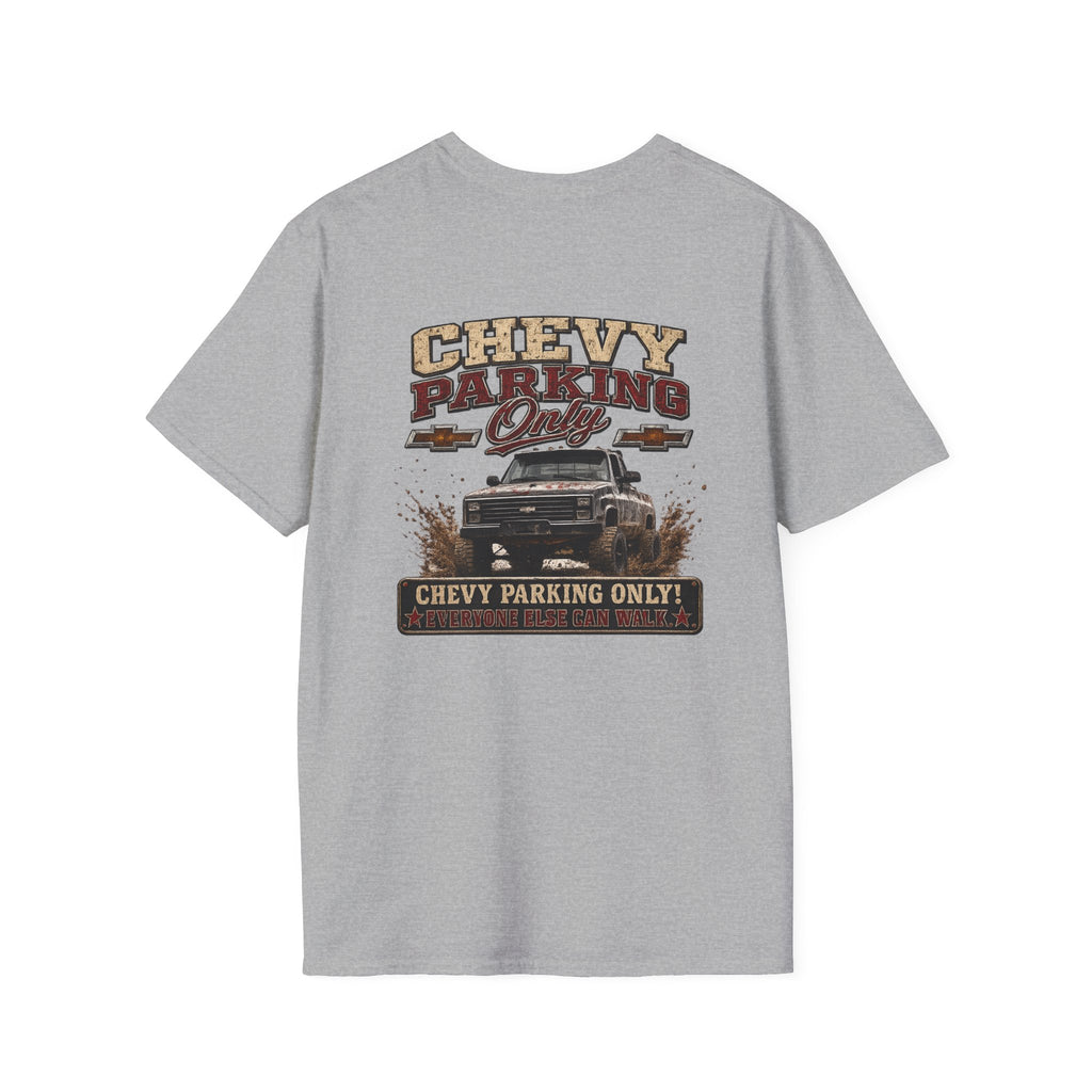 Chevy Parking Only Everyone Else Can Walk - K30 Legacy Edition Badge T-Shirt — 'K30 Legacy Edition 001' Chest Logo