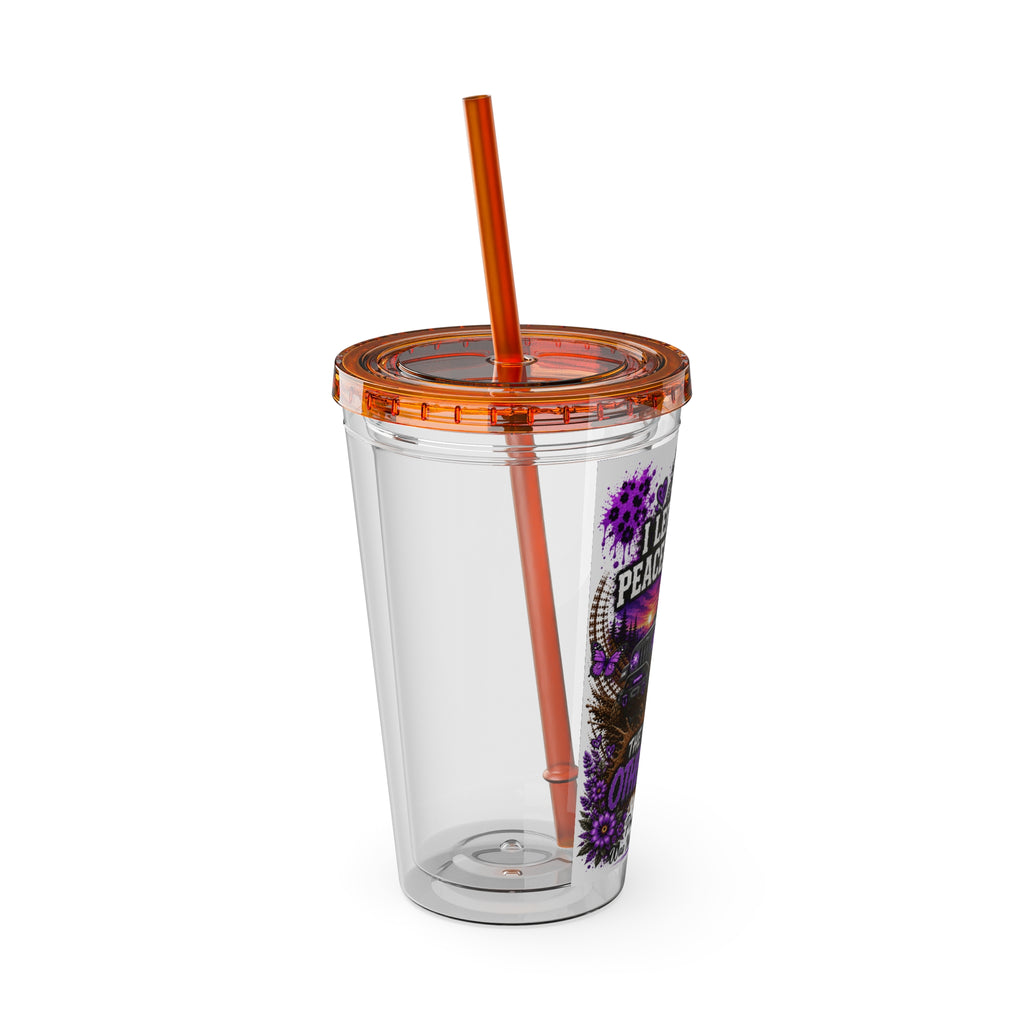 "I Left for a Peaceful Drive, The Mud Had Other Plans" Off‑Road Jeep Travel Cup — 16oz Tumbler with Straw