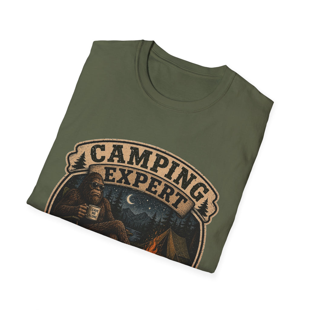 Camping Expert T-Shirt — “I Came. I Saw. I Avoided Everyone.” Outdoorsy Campfire Tee