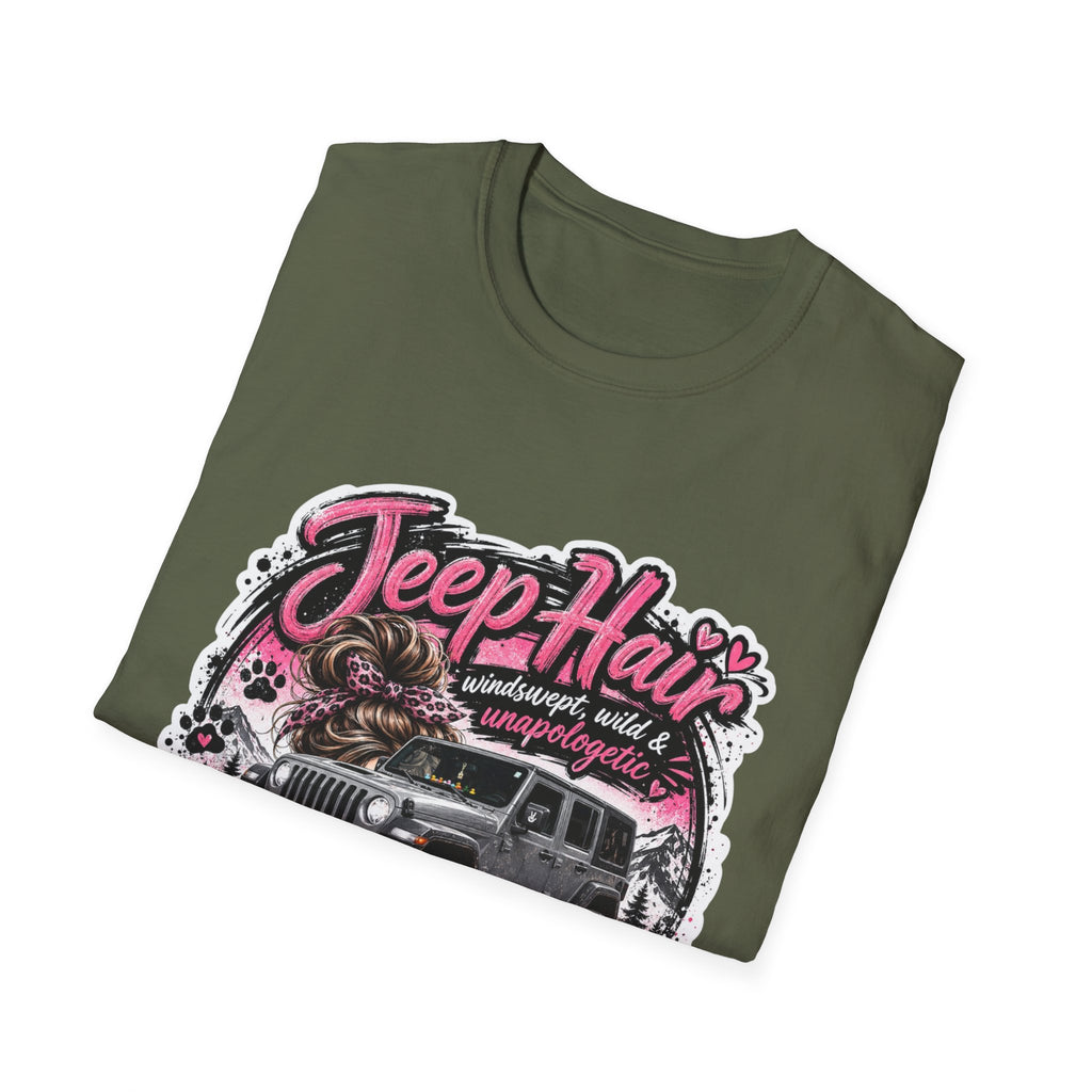 Jeep Hair Don't Care (Pink) Unisex Softstyle T-Shirt