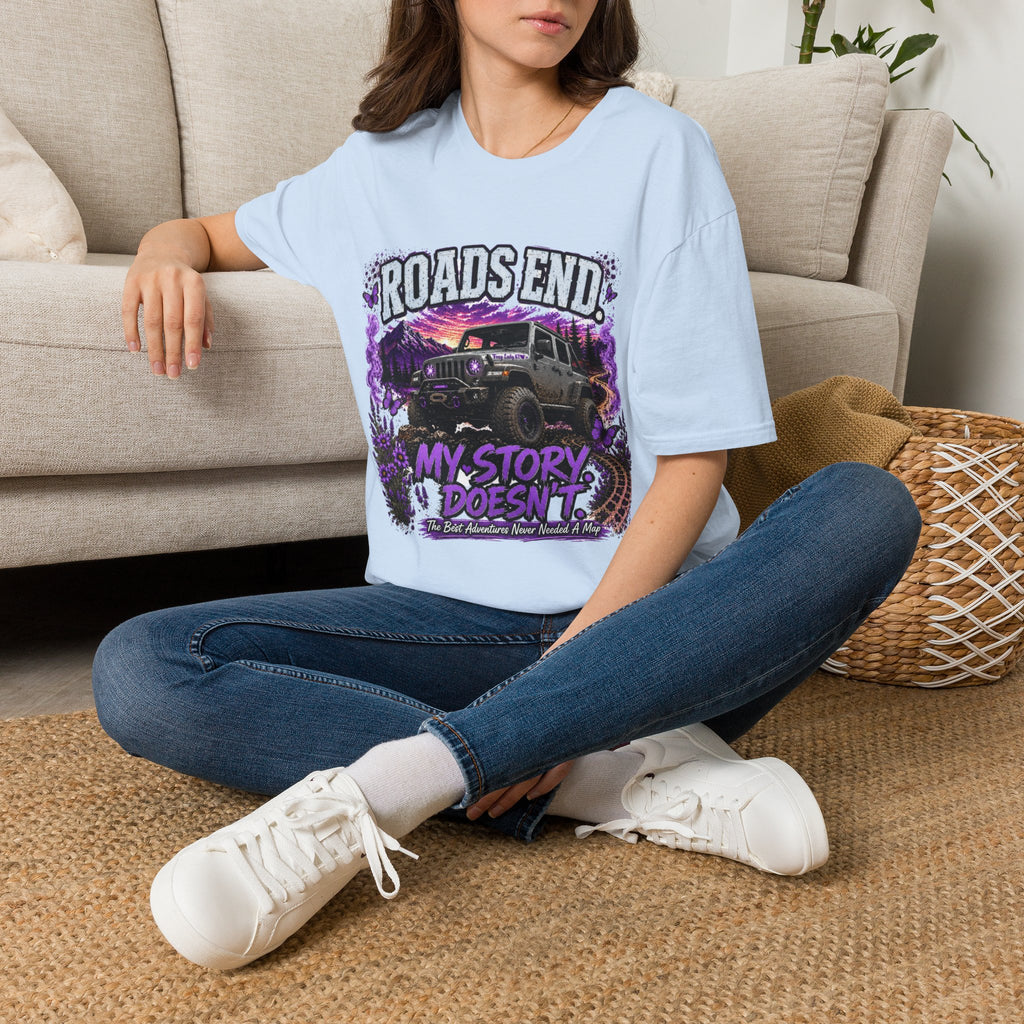 Roads End Jeep (Purple) Unisex Softstyle T-Shirt