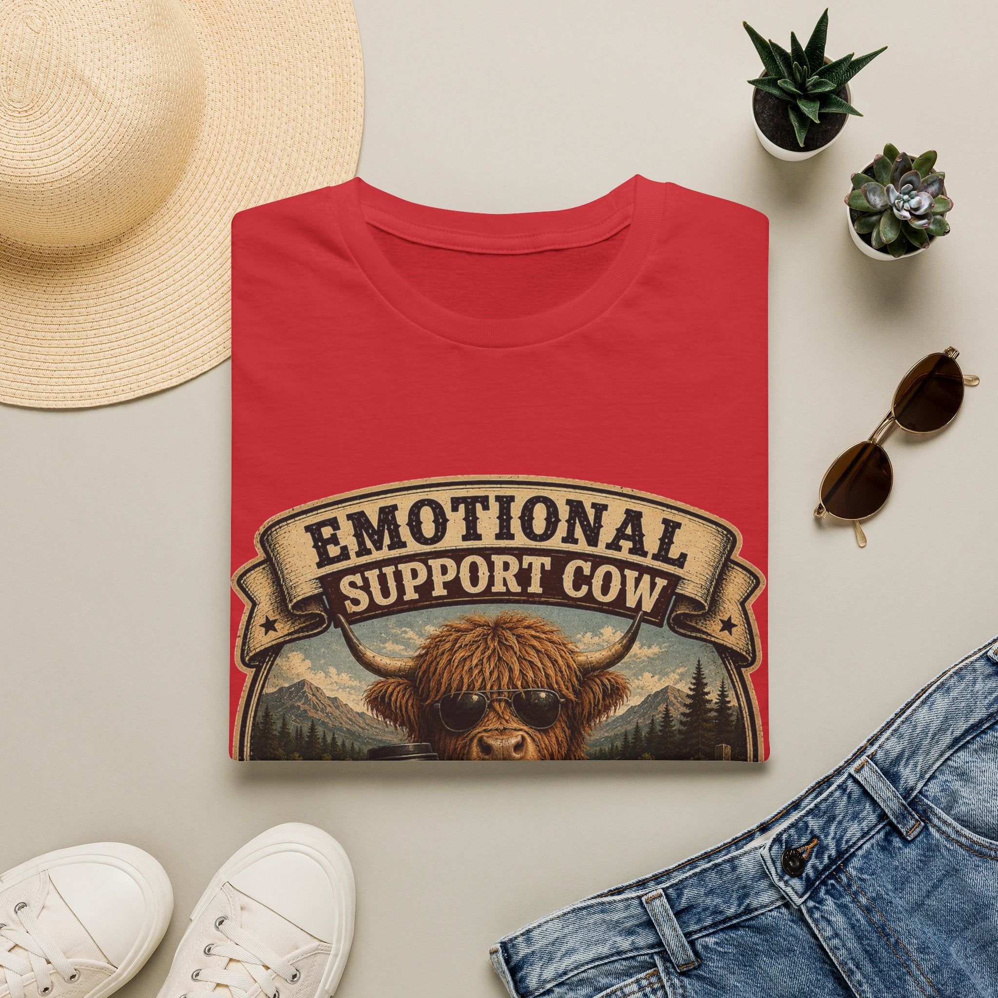 Socially Awkward Highland Cow - Unisex Softstyle T-Shirt