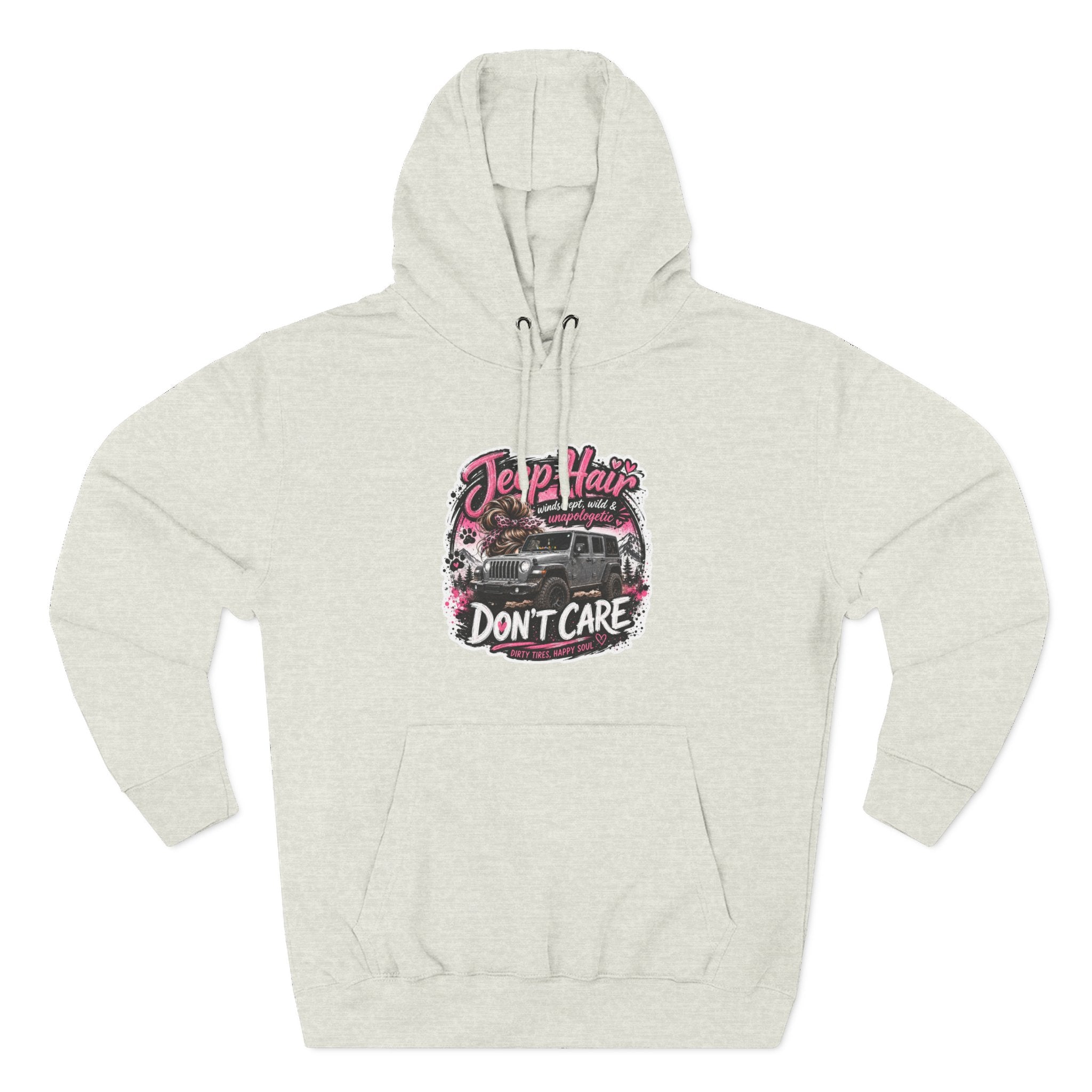 Jeep Hair Don't Care Three-Panel Fleece Hoodie