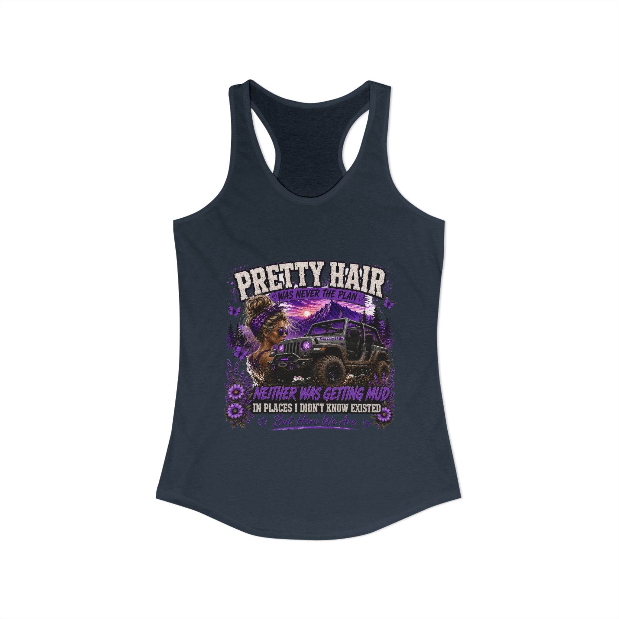Pretty Hair Jeep Women's Ideal Racerback Tank