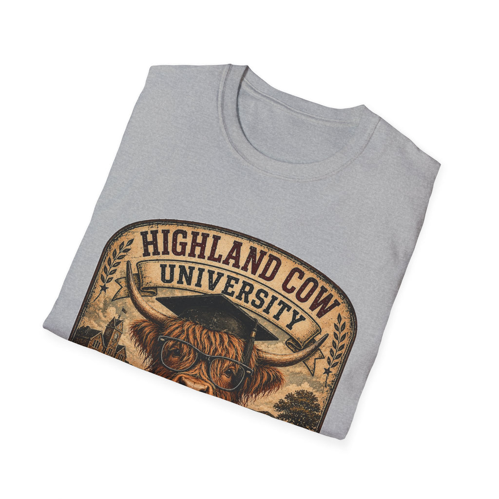 Highland Cow University Unisex Softstyle T-Shirt