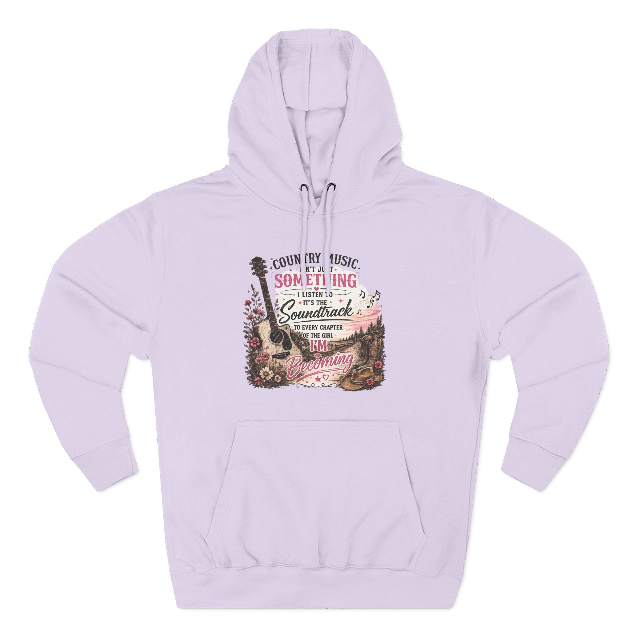 Country Music Soundtrack Hoodie — Vintage Guitar Scenic Graphic