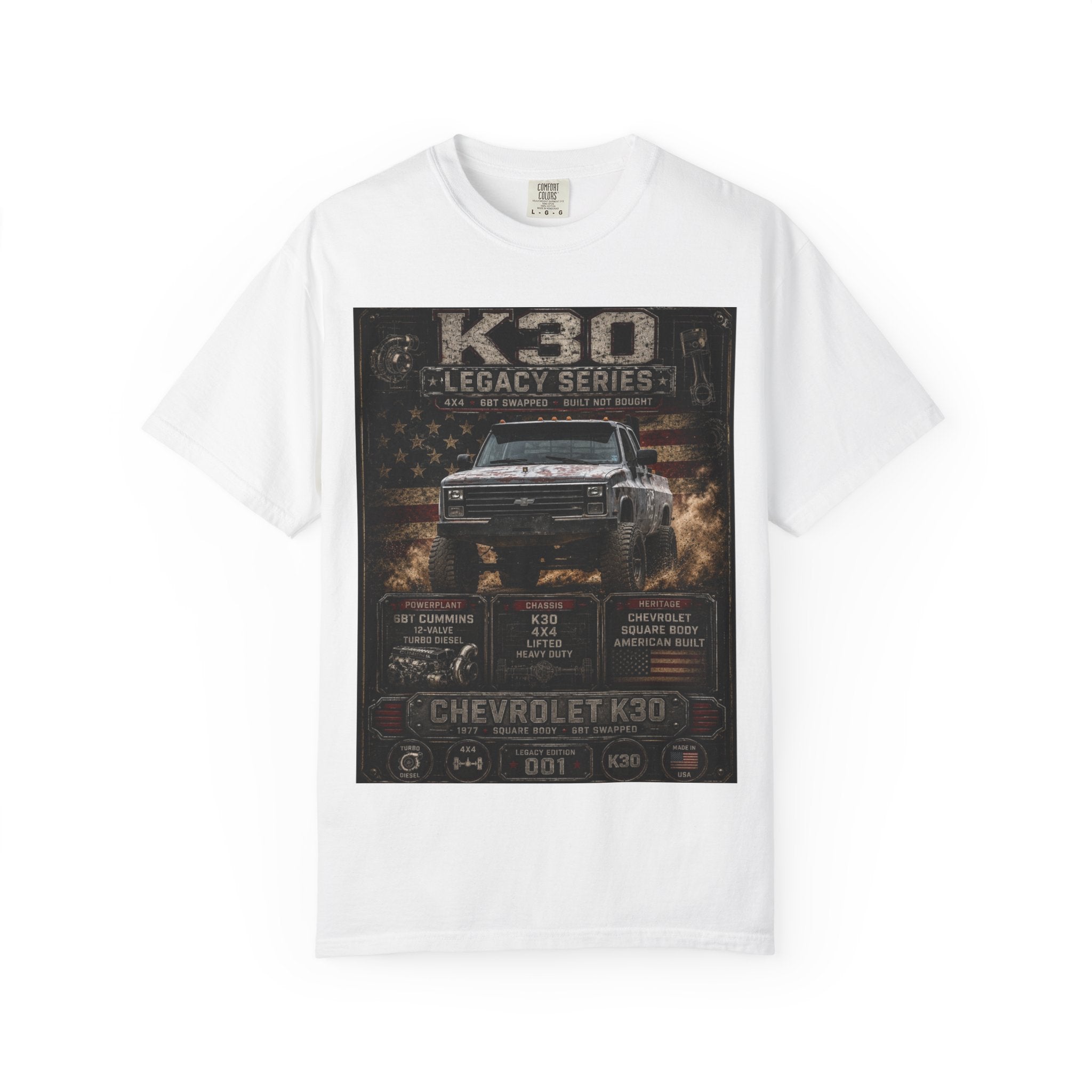 Chevrolet K30 Legacy Series T-Shirt — Vintage Off-Road Truck Graphic