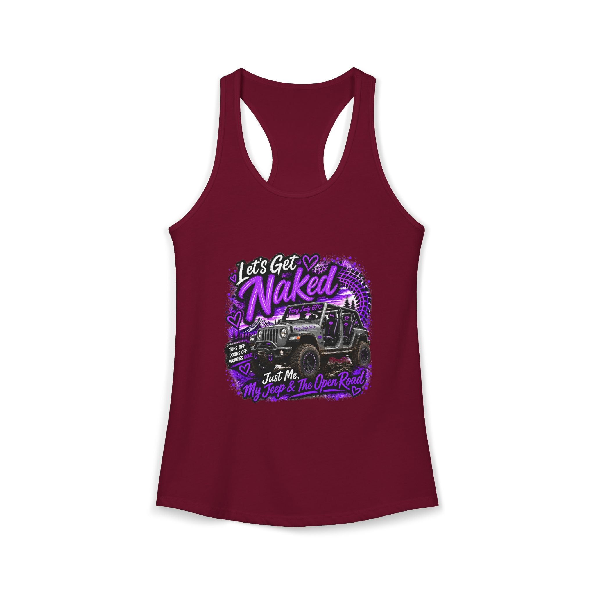 Let's Get Naked Jeep - Women's Ideal Racerback Tank