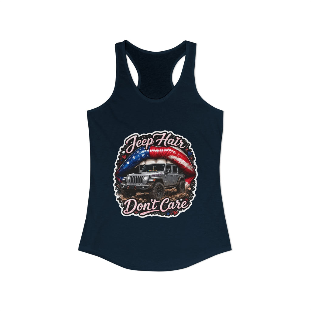 Jeep Hair Don't Care Women's Ideal Racerback Tank