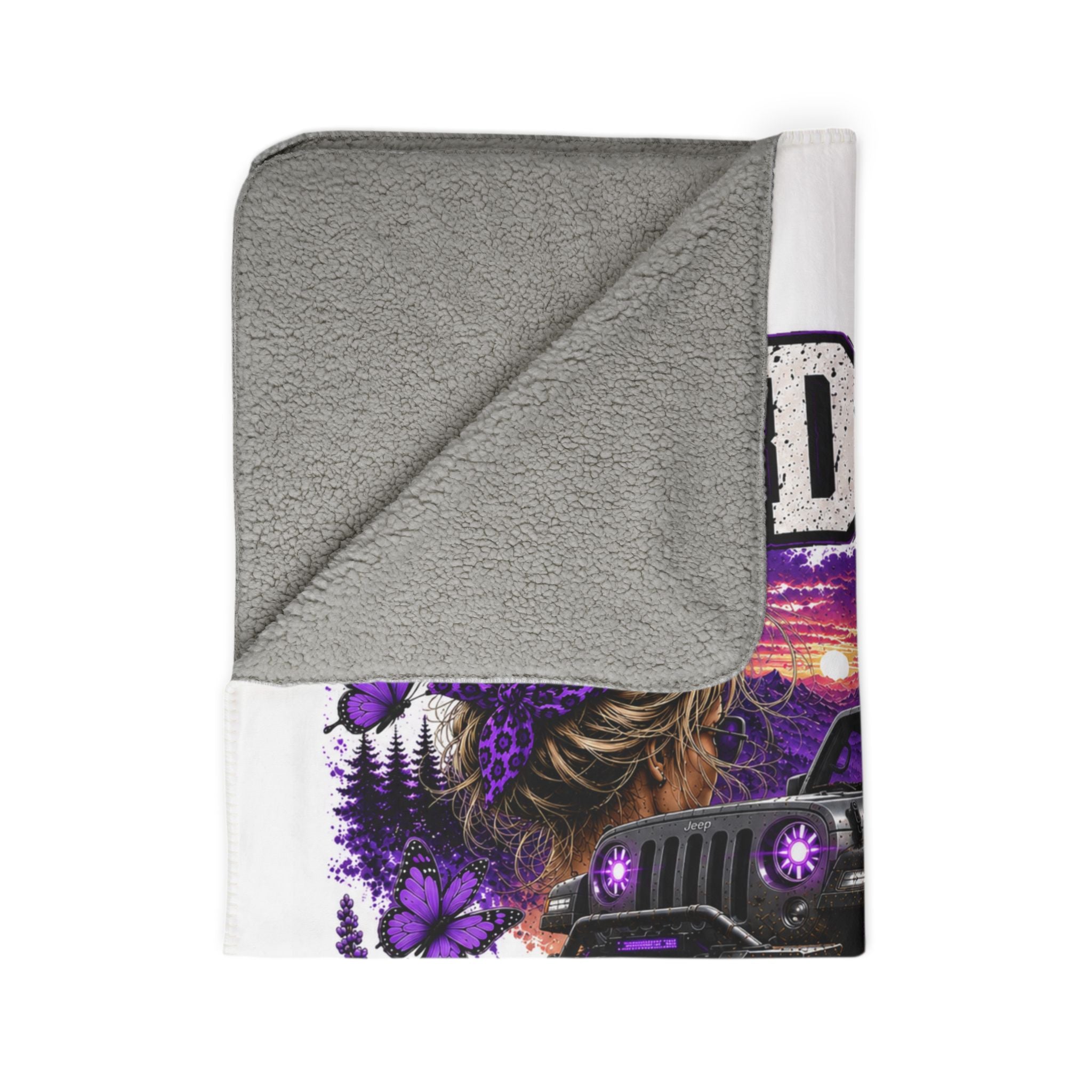 "Roads End" Off‑Road Jeep Adventure Blanket (My Story Doesn't Was Never the Plan) — Sherpa Blanket
