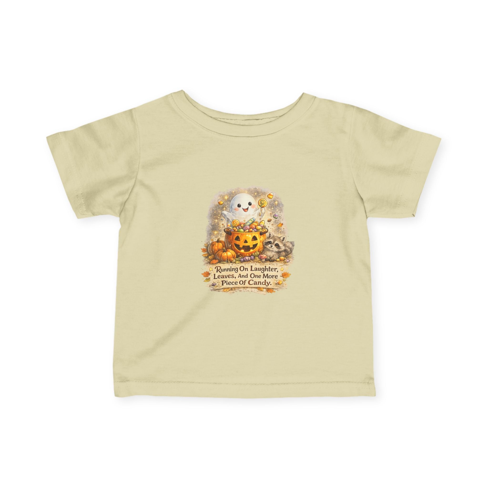 Cute Pumpkin & ‘Sharing Our Laughter…Peace Of Candy’ Baby T-Shirt – Infant Halloween Ghost Tee