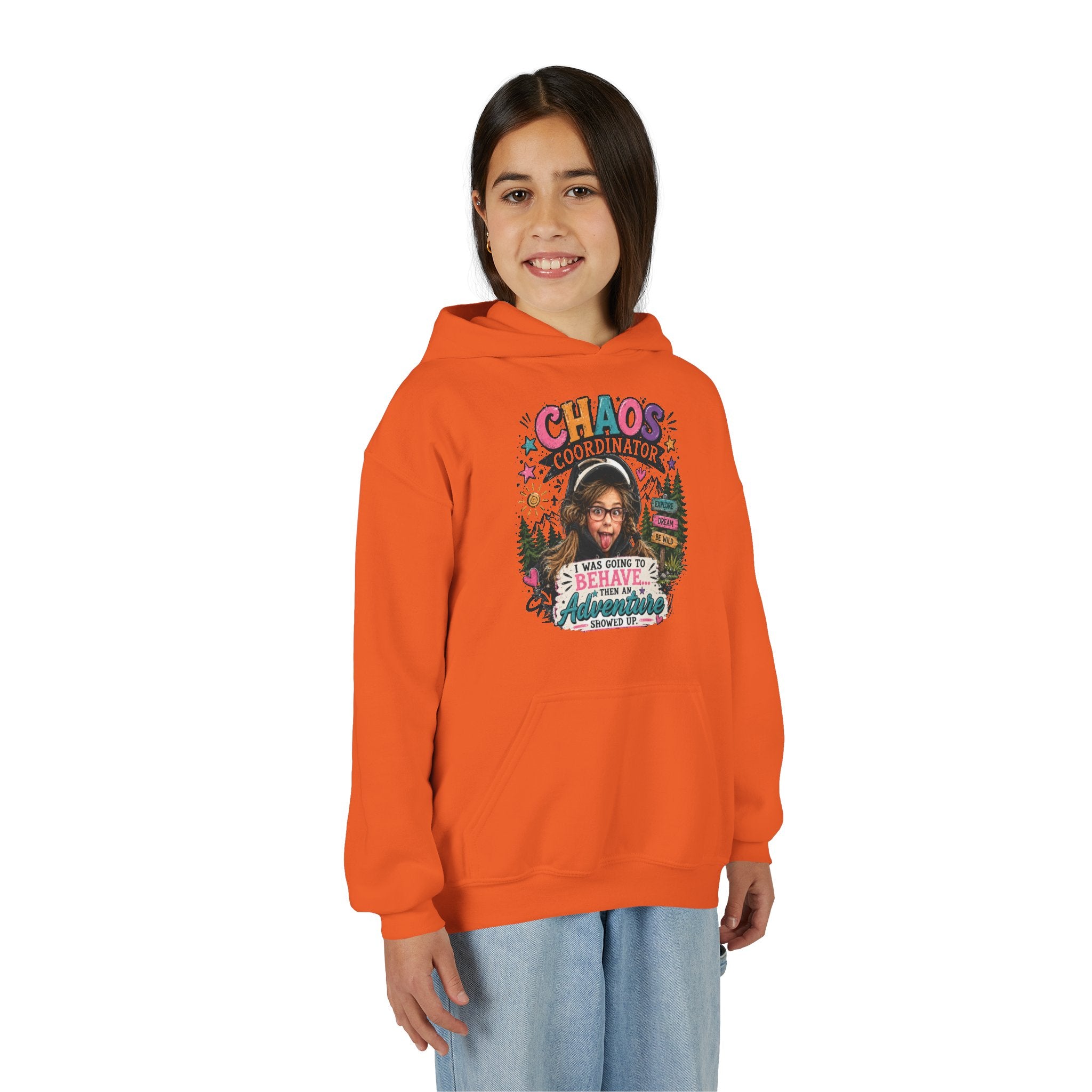 Youth Hoodie - "Chaos Coordinator" Funny Christmas Sweatshirt for Kids