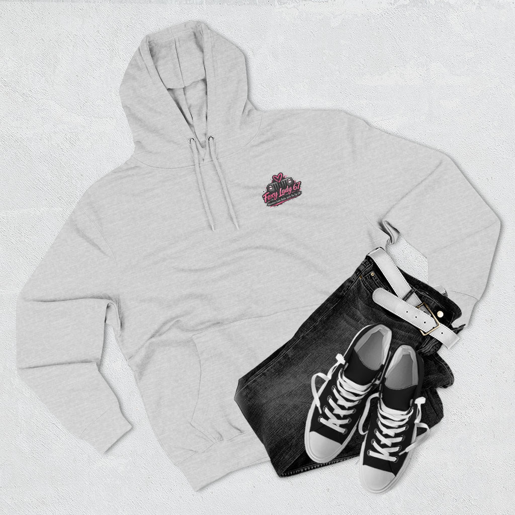Let's Get Naked Jeep (design on front and back) Three-Panel Fleece Hoodie