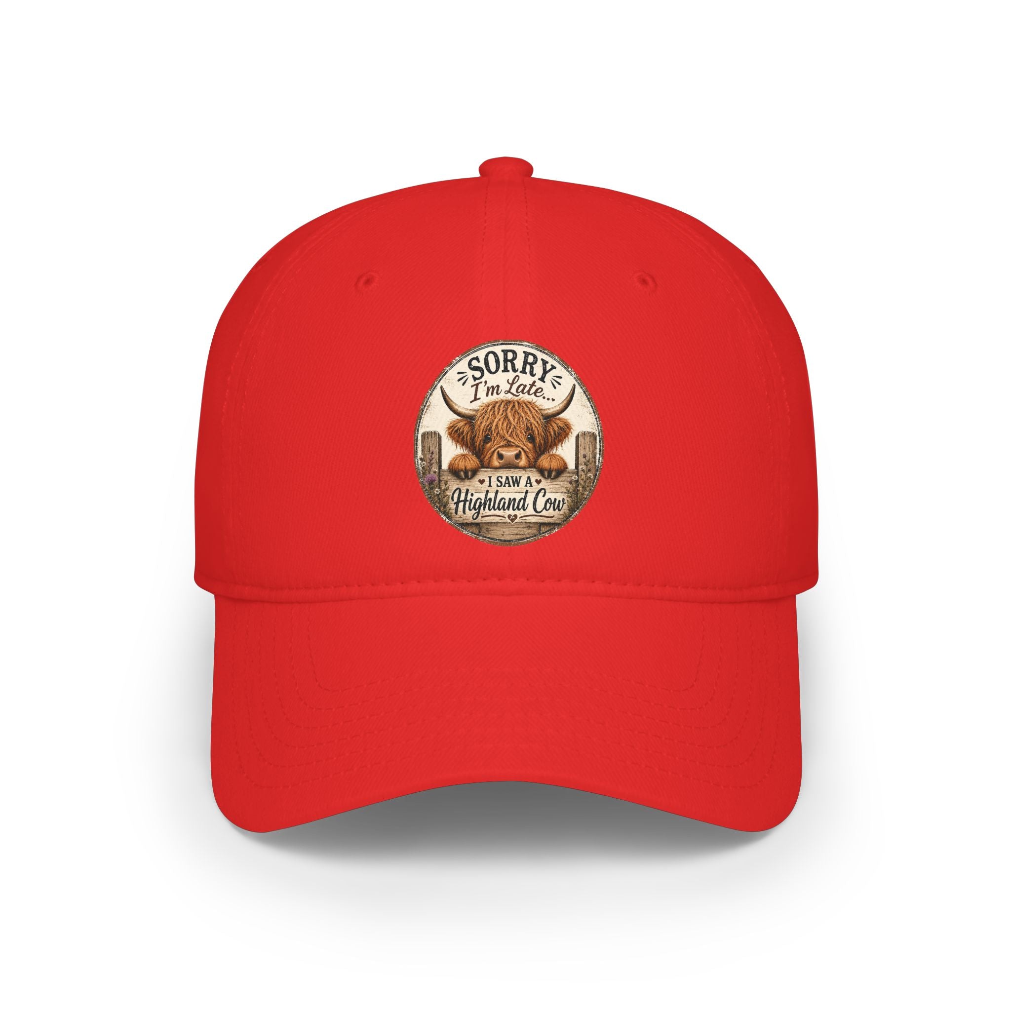 Sorry I'm Late I seen a Highland Cow Baseball Cap