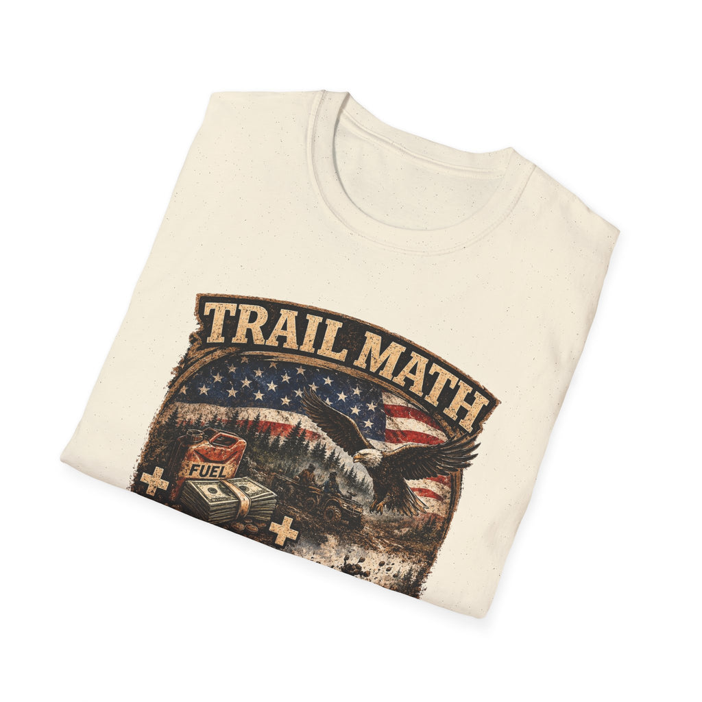 Trail Math T‑Shirt — Vintage Outdoor Eagle & American Flag Hiking Tee