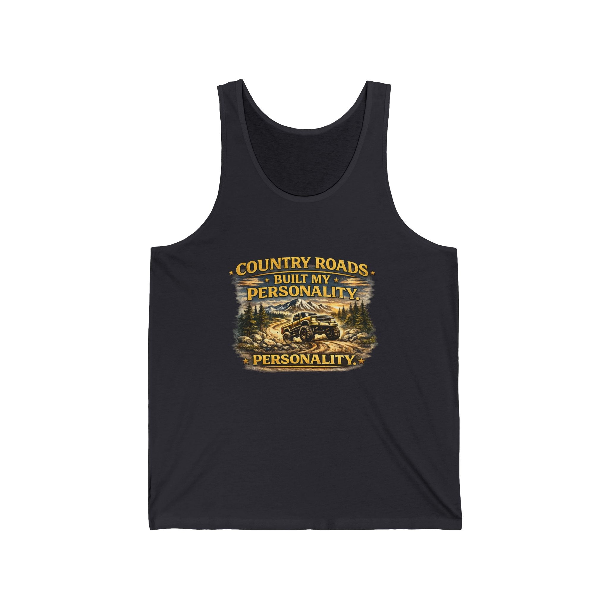 Country Roads Built My Personality Graphic Tank — Tank Top