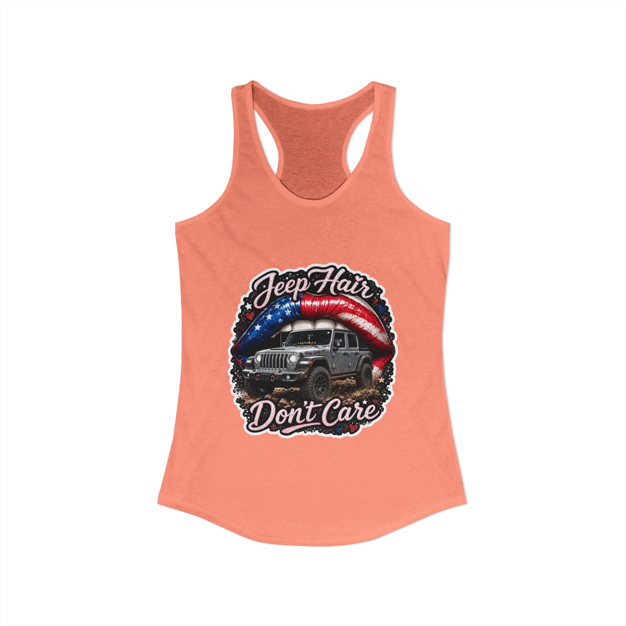 Jeep Hair Don't Care Women's Ideal Racerback Tank