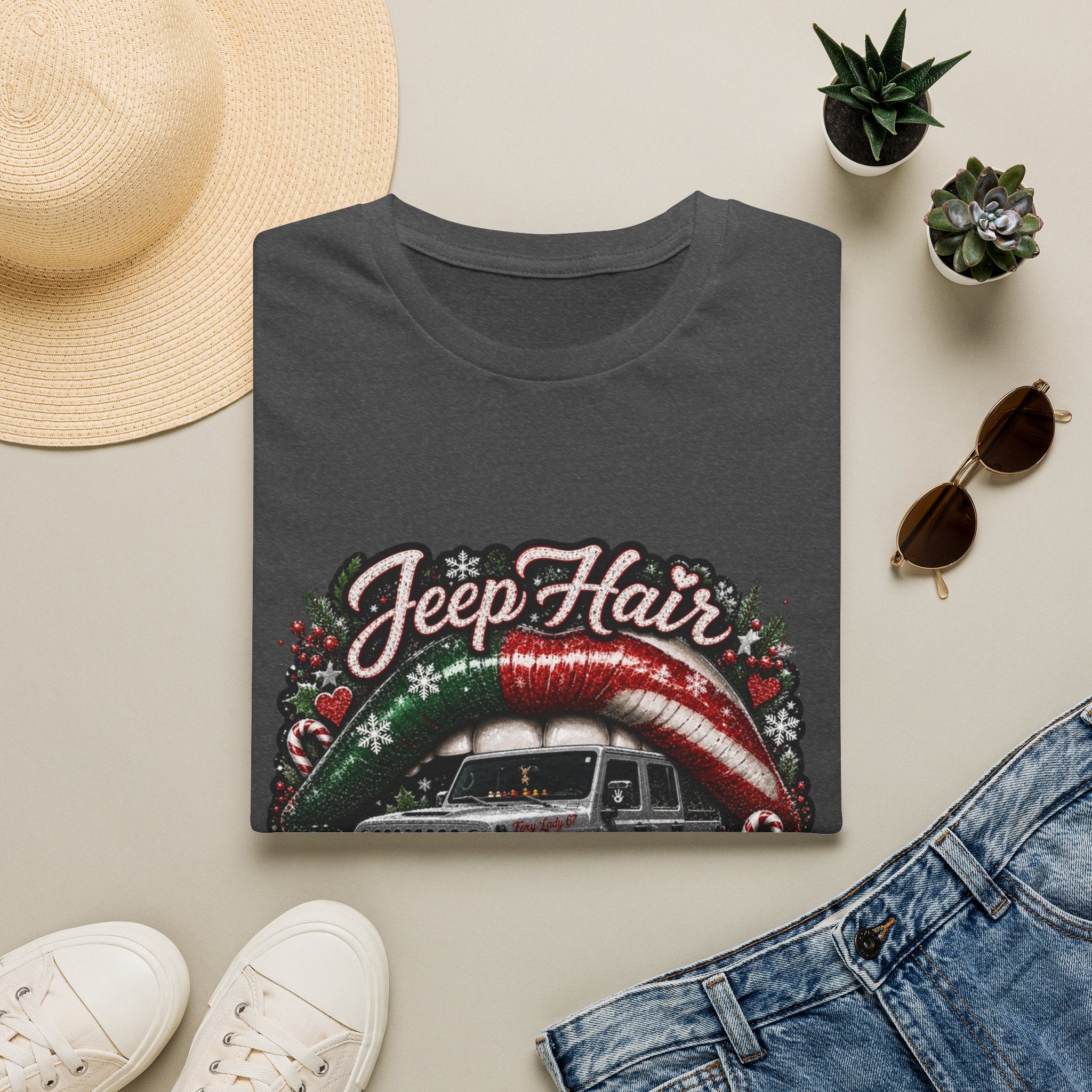 Jeep Hair Don't Care T-Shirt — Holiday Jeep Lover Graphic Tee