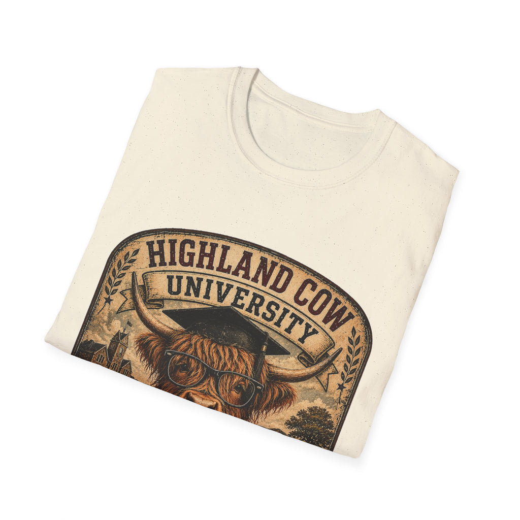 Highland Cow University Unisex Softstyle T-Shirt