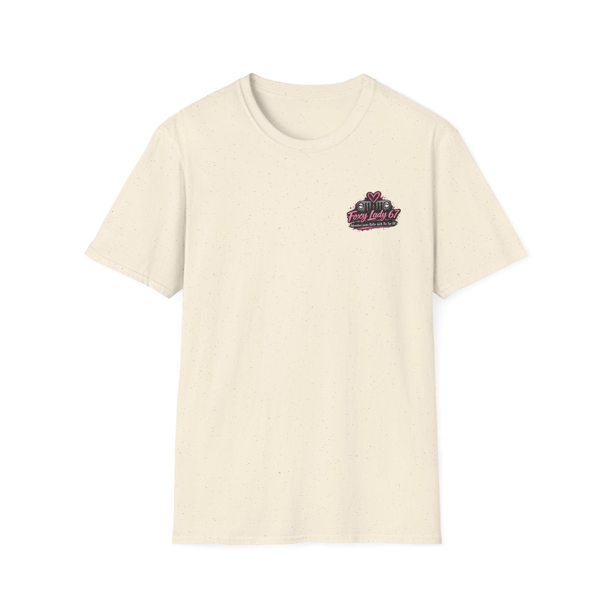 Lets Get Naked Jeep (design on front and back) Softstyle T-Shirt