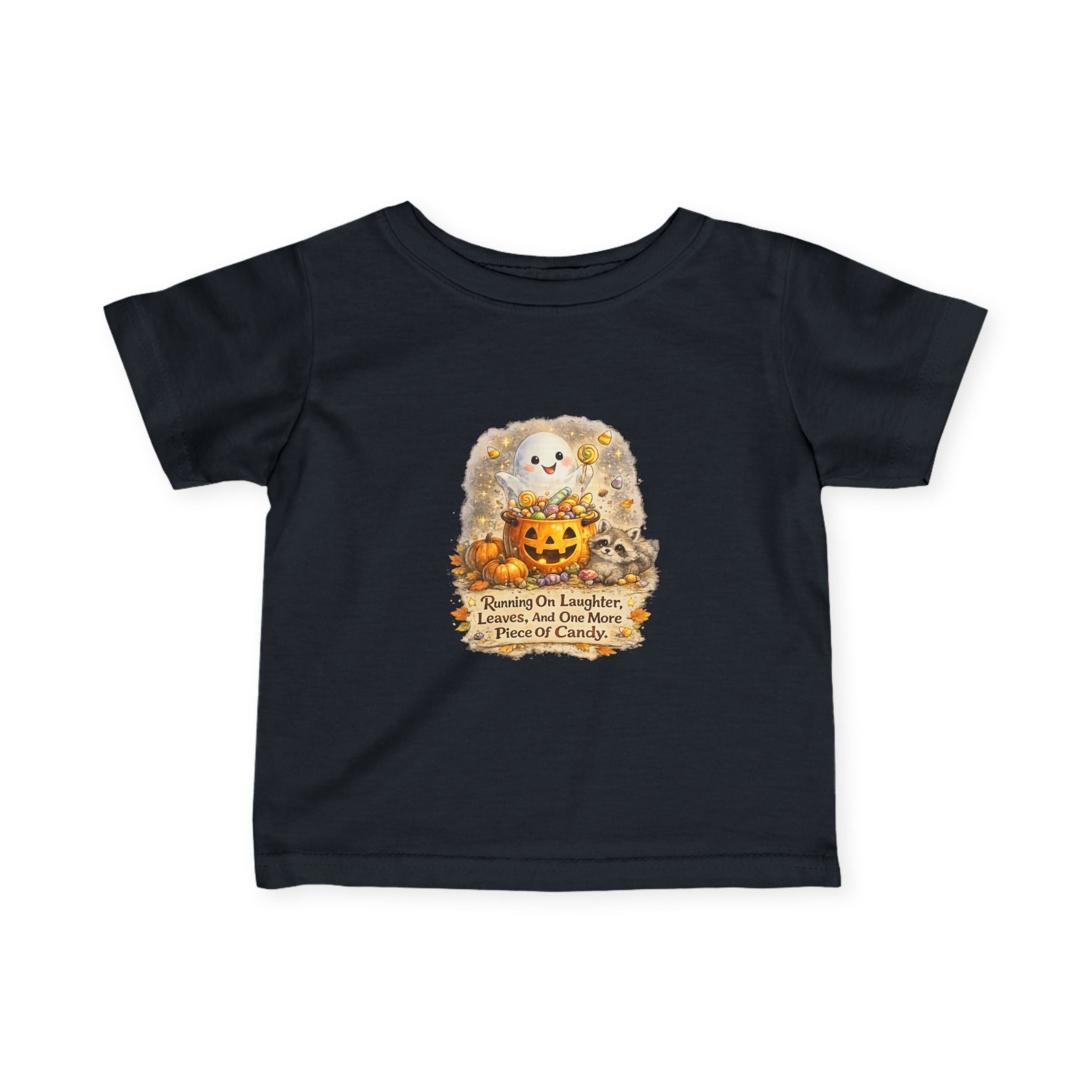 Cute Pumpkin & ‘Sharing Our Laughter…Peace Of Candy’ Baby T-Shirt – Infant Halloween Ghost Tee